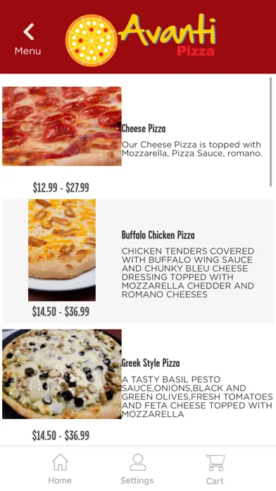 Avanti's Pizza应用截图