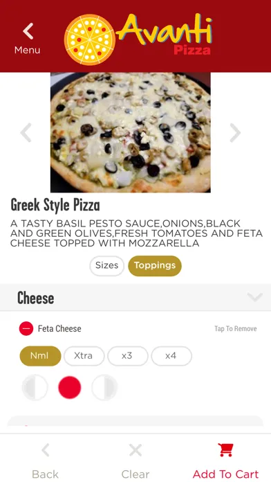 Avanti's Pizza应用截图