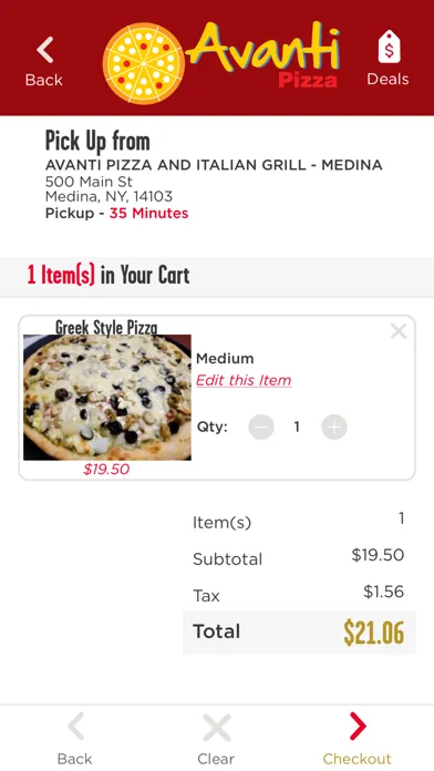 Avanti's Pizza应用截图
