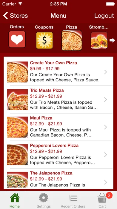 Tangkapan layar Jalapenos Pizza & Wings