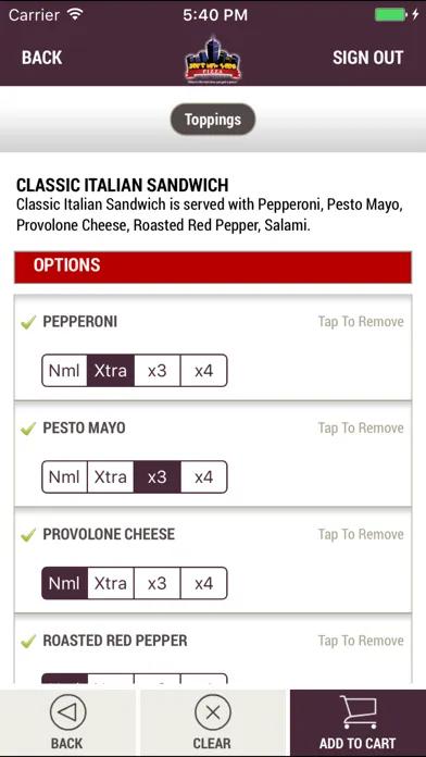 Captures d'écran de Joe's New York Pizza