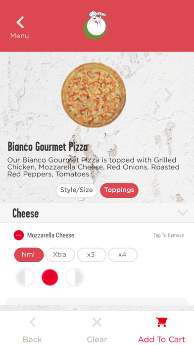 Tangkapan skrin La Fresca Pizza App