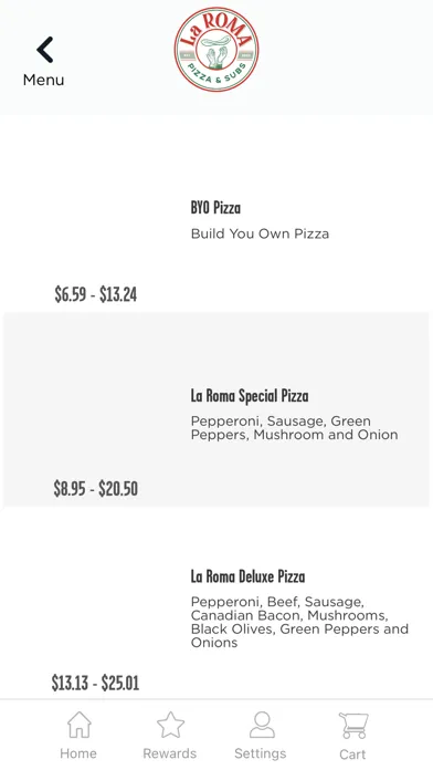La Roma Pizza & Subs應用截圖
