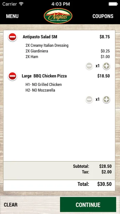 Naples Pizzeria স্ক্রিনশট
