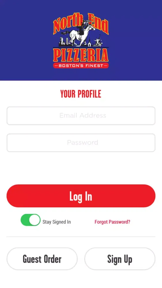 Ảnh chụp màn hình của North End Pizza Mobile