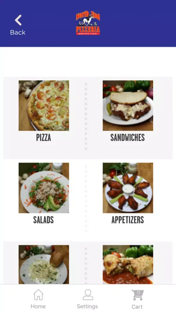Ảnh chụp màn hình của North End Pizza Mobile