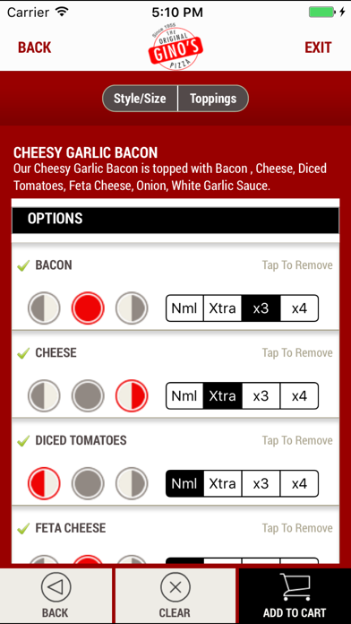 Capturas de pantalla de Original Gino’s Pizza