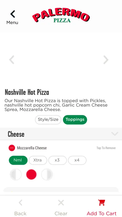 Tangkapan layar Palermo Pizza App