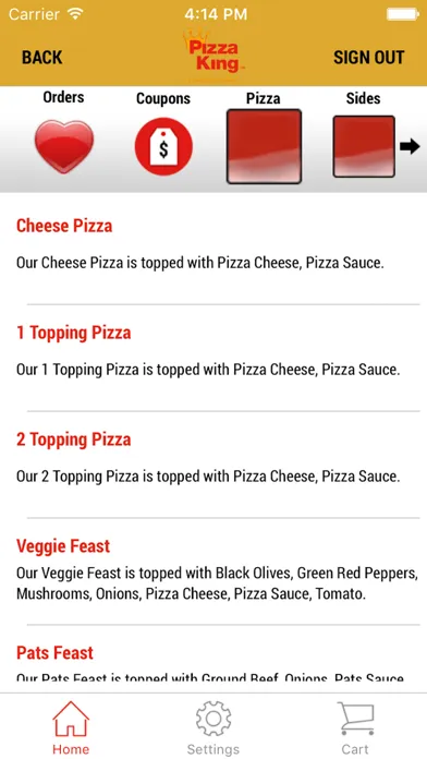 Pizza King Indiana سکرین شاٹس