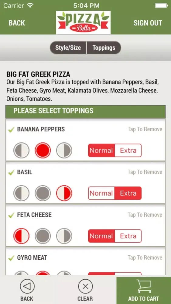 ภาพหน้าจอของ Pizza Bella Emory