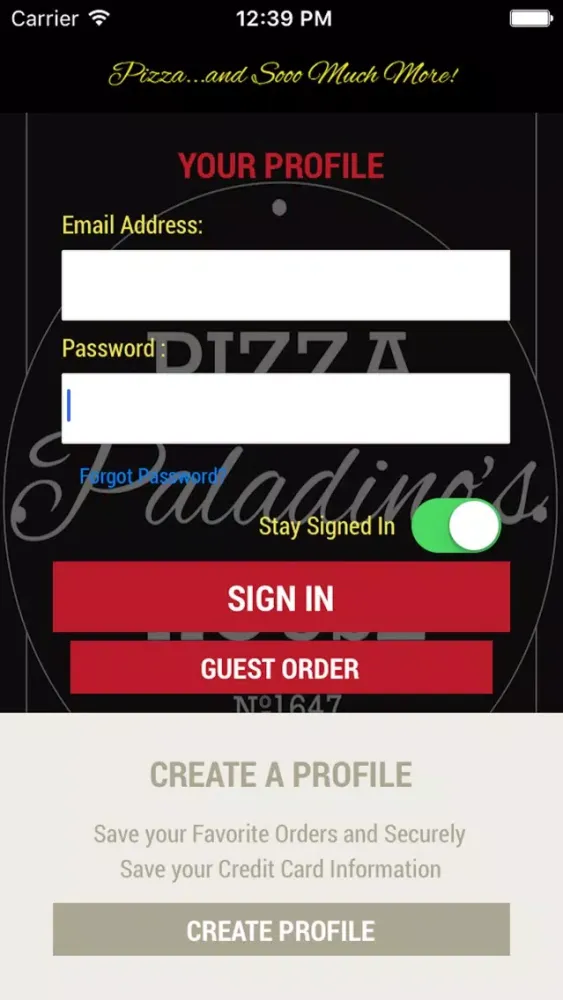 Screenshot di Paladino’s Pizza House