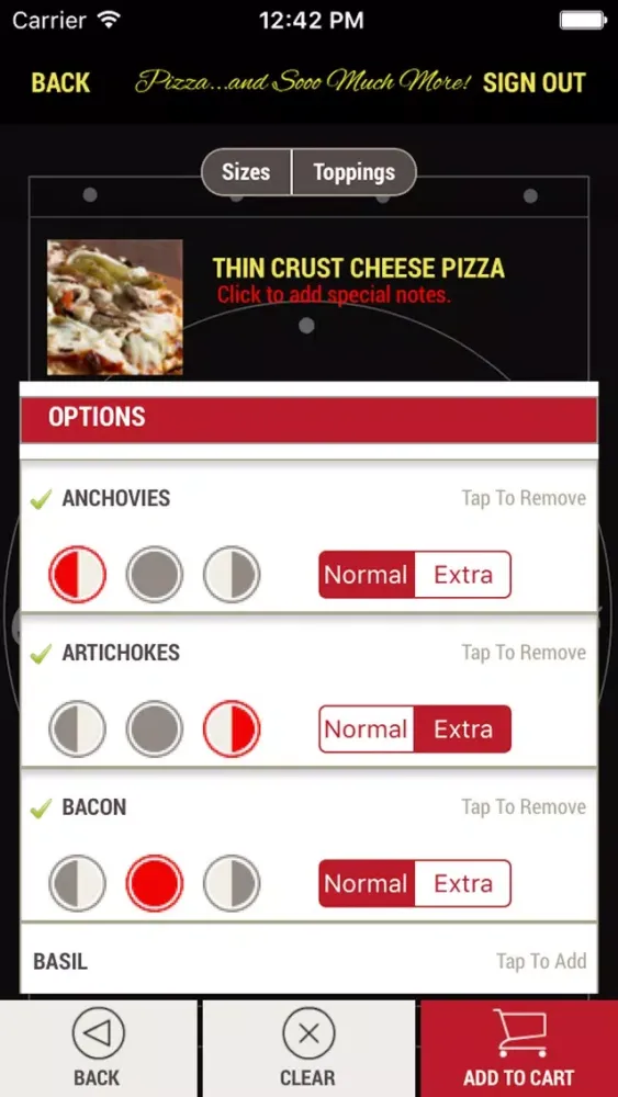 Screenshot di Paladino’s Pizza House