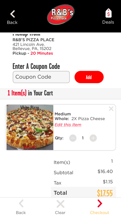 Capturas de pantalla de R&B’s Pizza Place