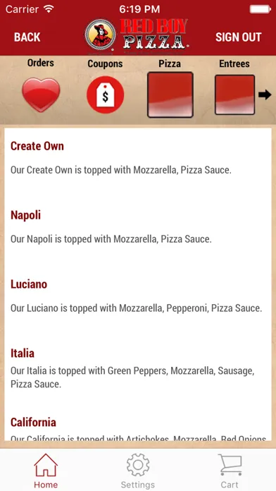 Tangkapan layar Red Boy Pizza