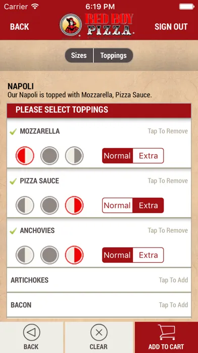 Tangkapan layar Red Boy Pizza