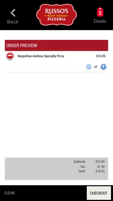 Capturas de tela do Russo's New York Pizzeria