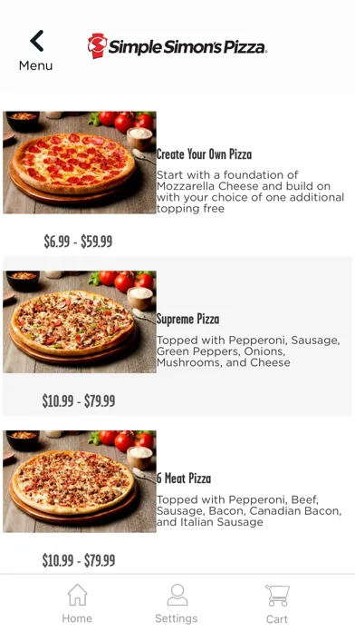Simple Simon's Pizza® スクリーンショット