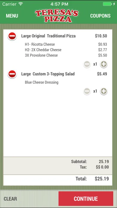 Teresa’s Pizza سکرین شاٹس