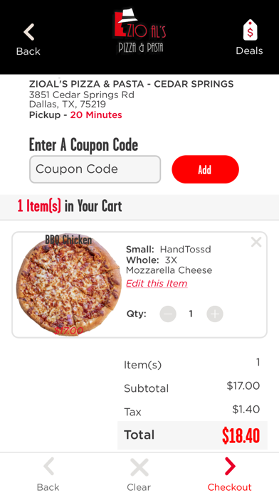 Zio Al's Pizza应用截图