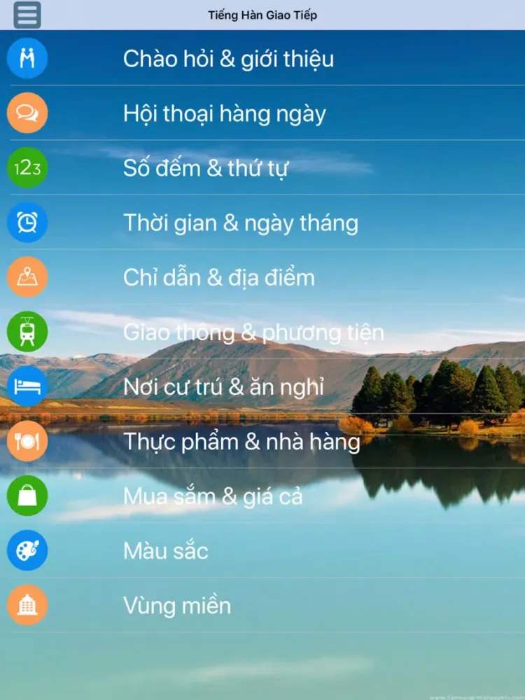 Zrzuty ekranu Học Tiếng Hàn Giao Tiếp A-Z iPad 