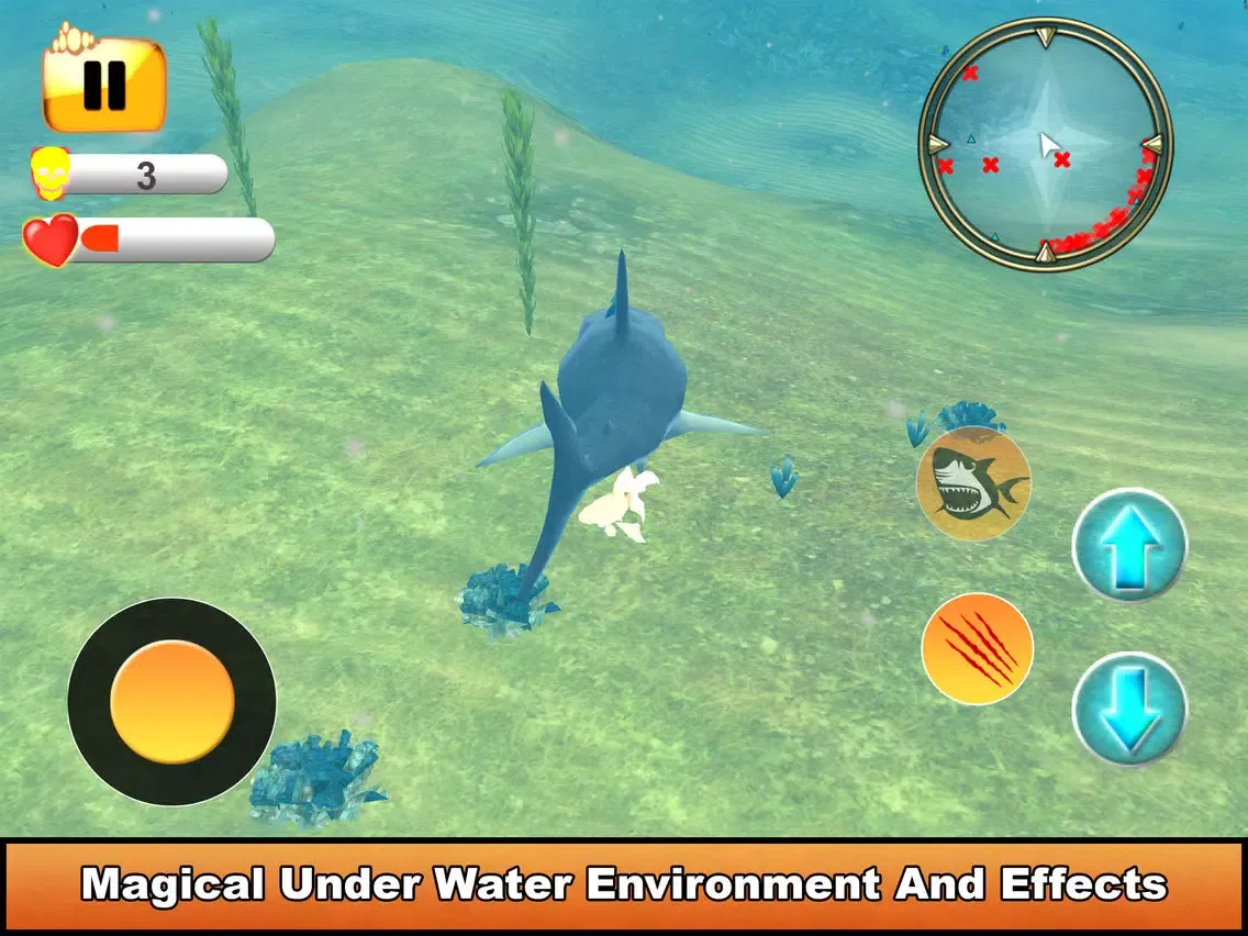 Hungry Dolphin Fish Simulator iPad  Screenshots