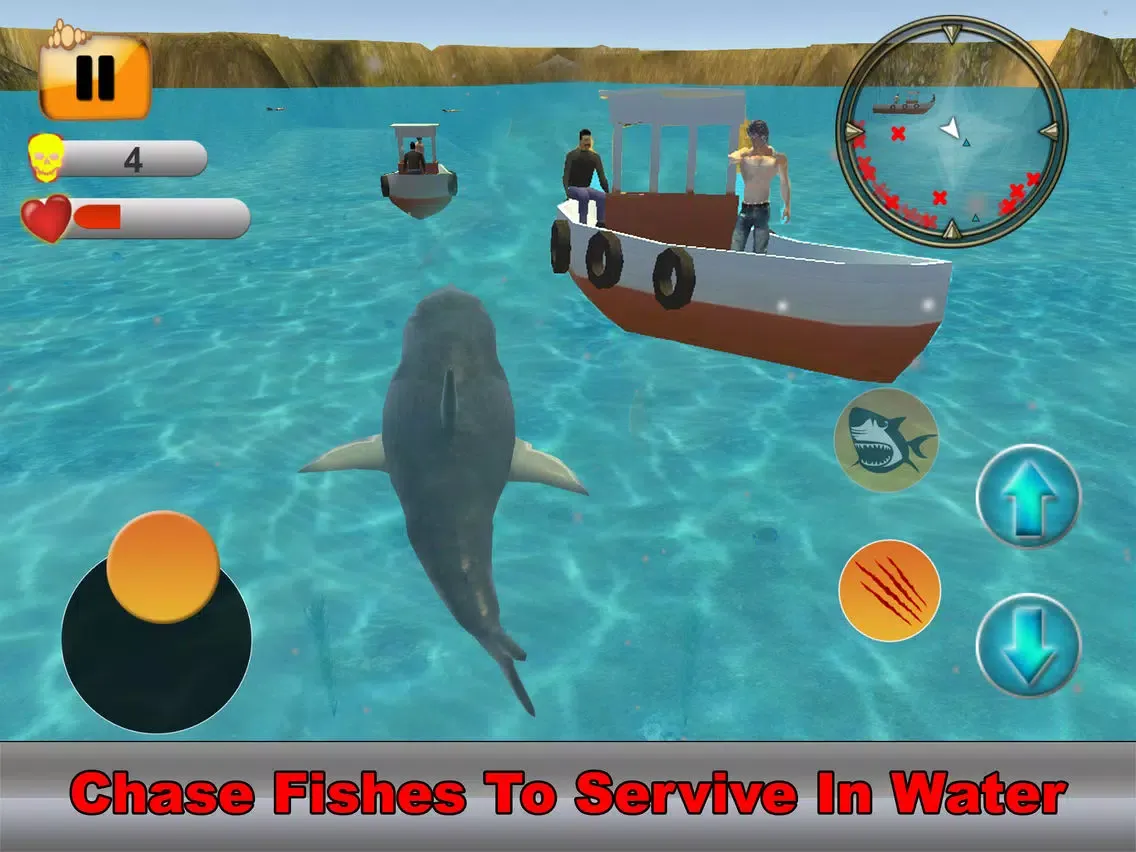 Hungry Dolphin Fish Simulator iPad  Screenshots
