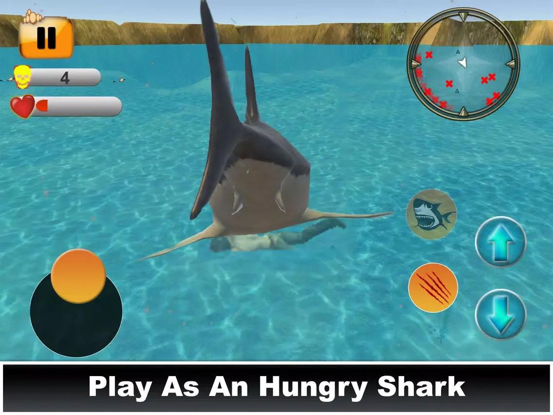 Hungry Dolphin Fish Simulator iPad  Screenshots