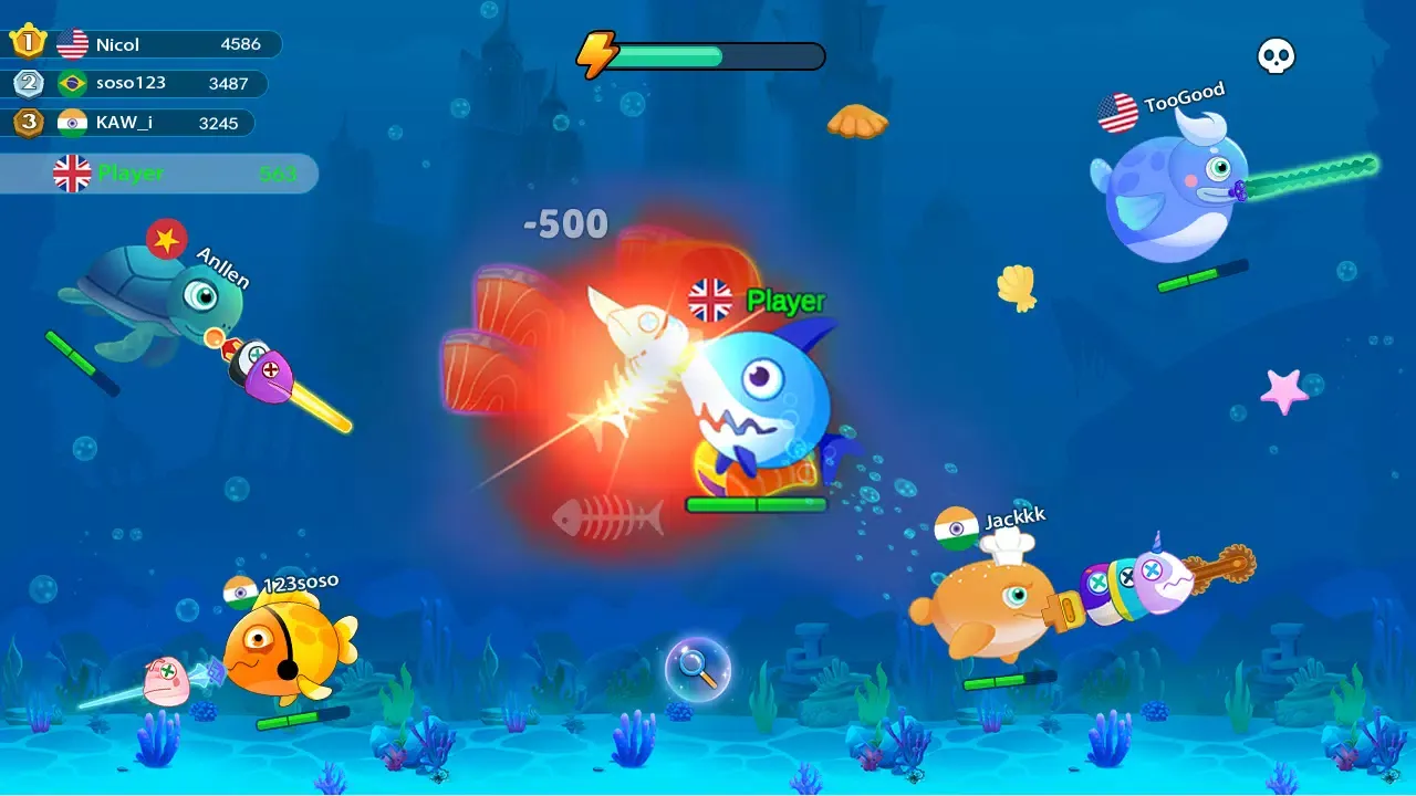 Shark vs Fish .io-Hungry World Screenshots