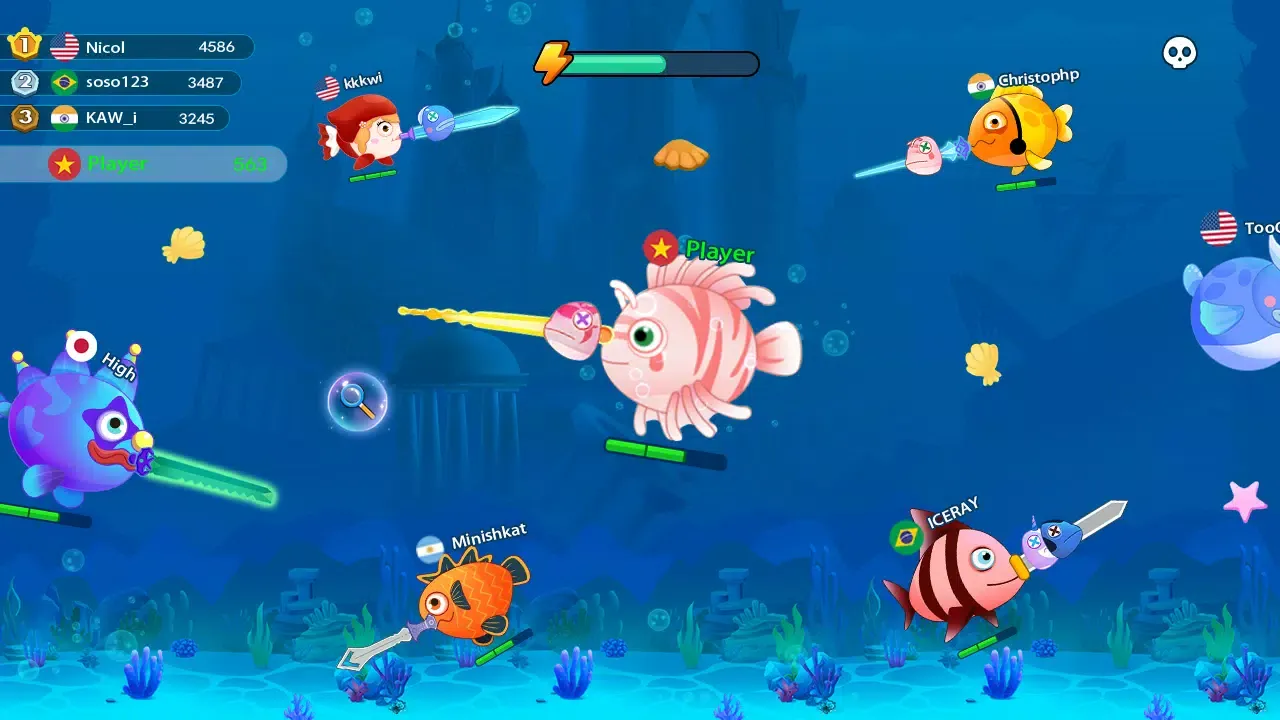 Shark vs Fish .io-Hungry World Screenshots