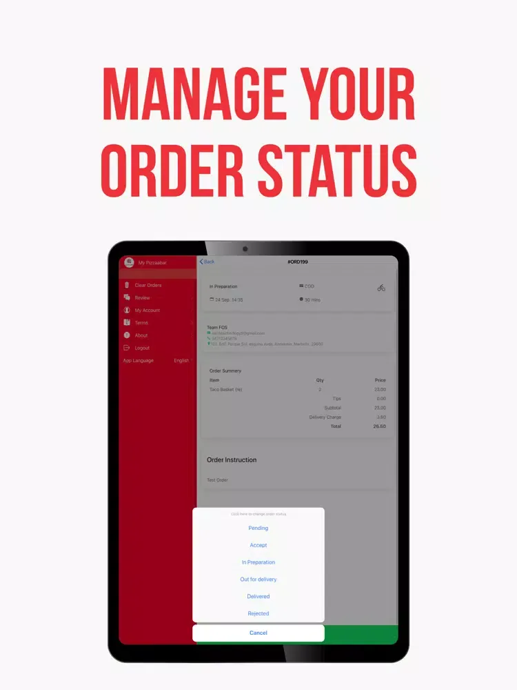 Tangkapan layar Hungryfy: Restaurant owner app iPad 