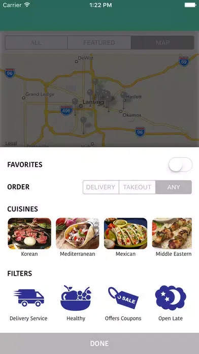 EatLansing Ekran Görüntüleri