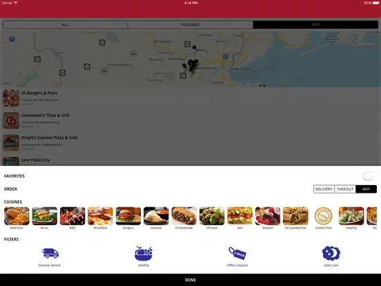 Capturas de tela do ScarletMenus iPad 