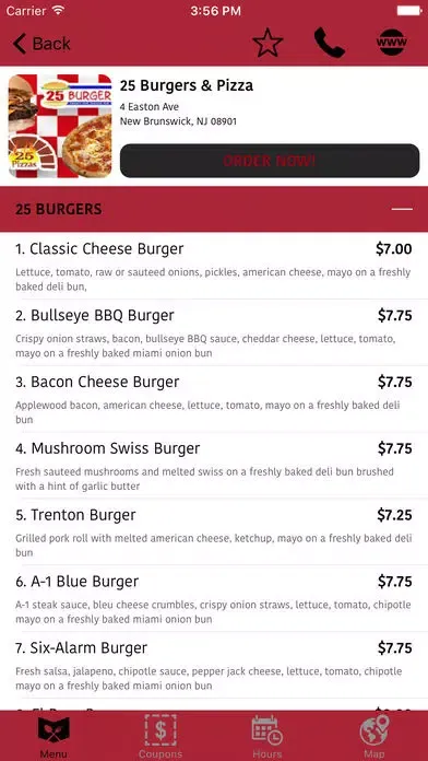 Capturas de tela do ScarletMenus