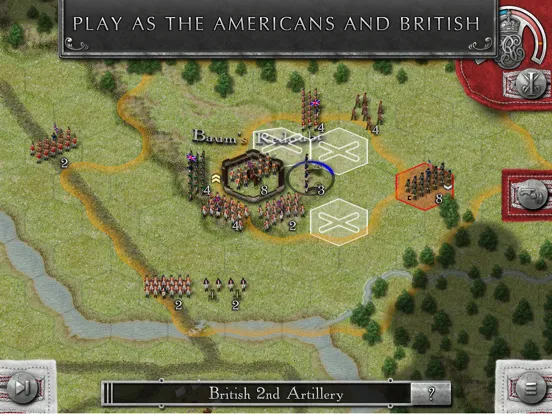 Tangkapan layar Rebels and Redcoats iPad 