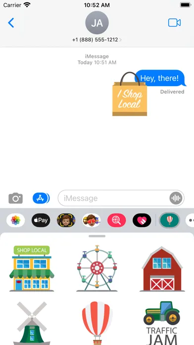 Capturas de tela do Small Town Stickers