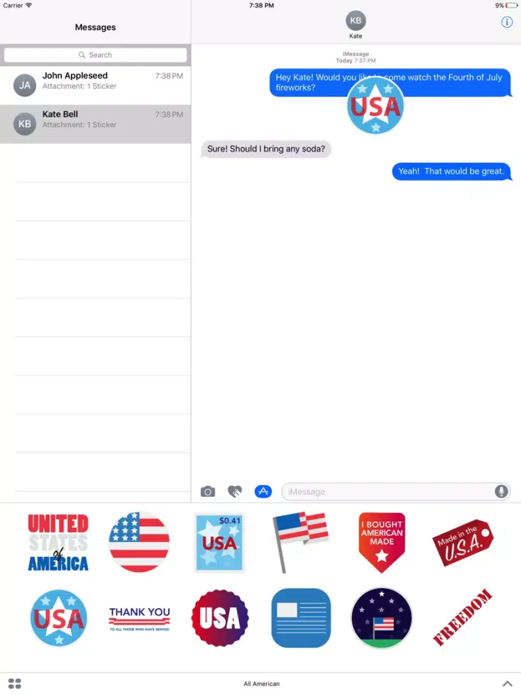صور All American Stickers iPad 