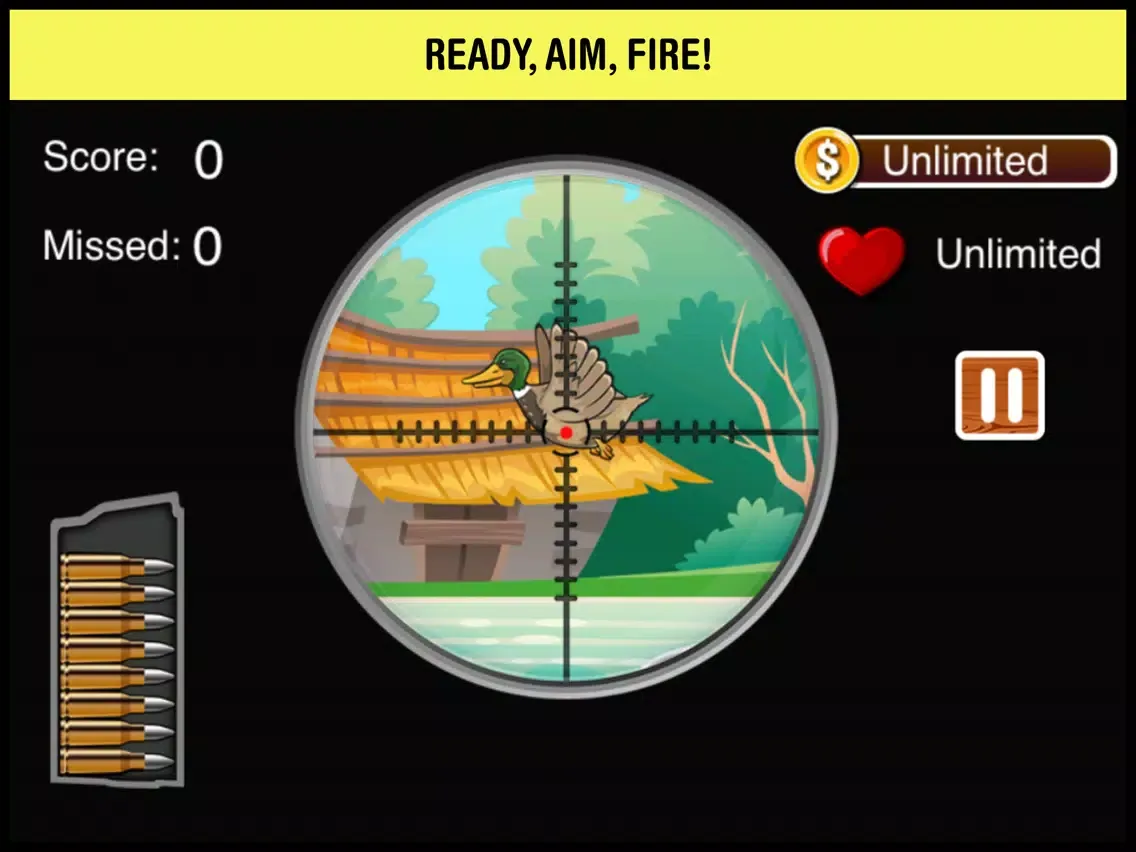 A Duck Hunter Shooting Sniper - fun animal hunt-ing & fish-ing shooter game for boys iPad  スクリーンショット