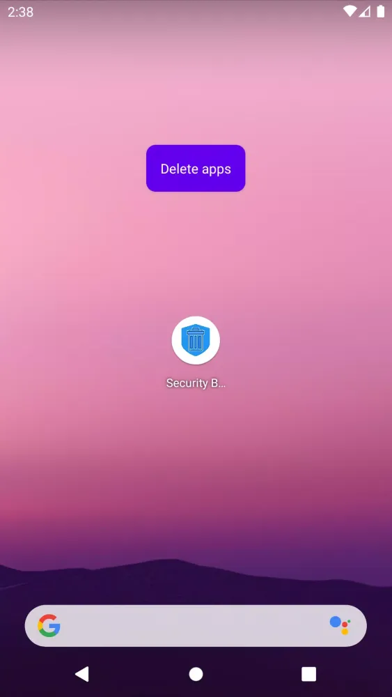 Tangkapan layar Security addon