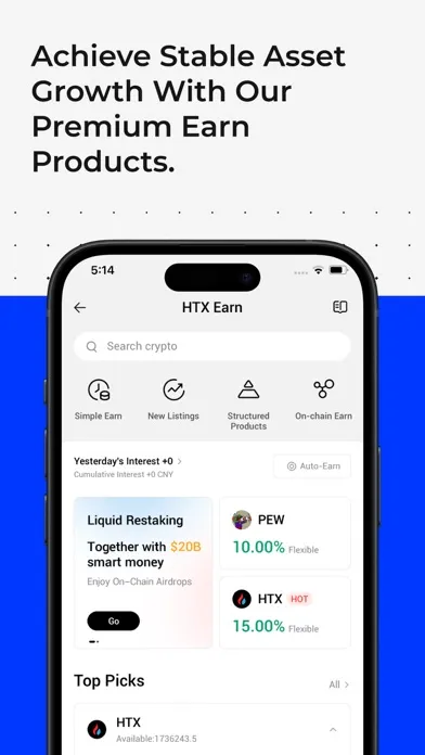 HTX:Buy BTC, Crypto Exchange Screenshots