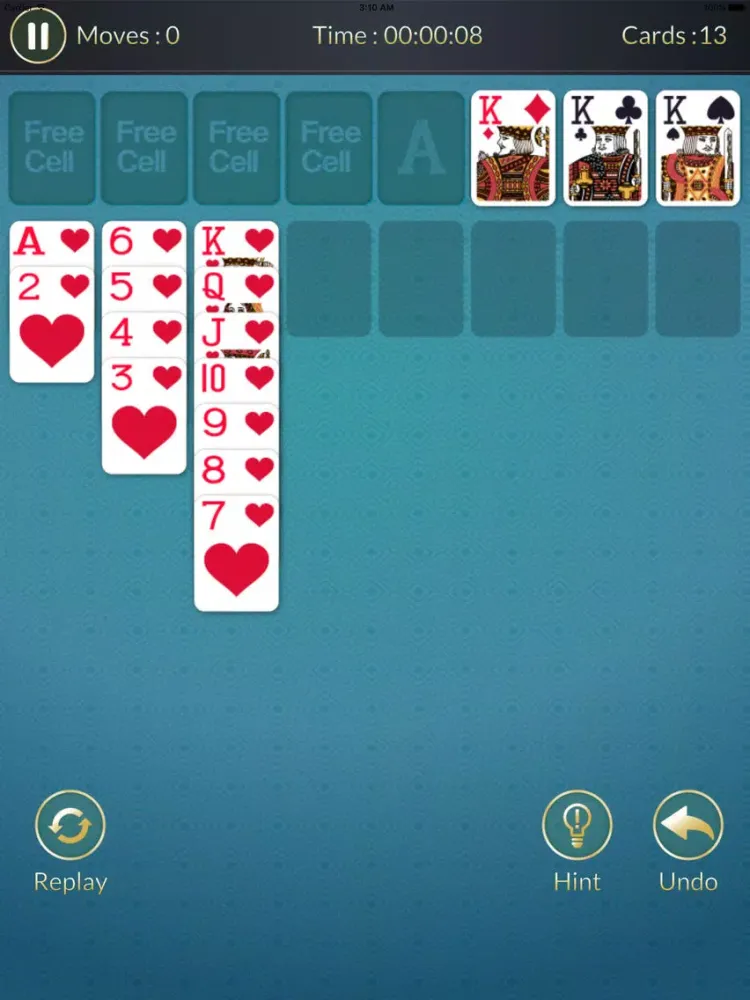 Freecell - Solitaire card game puzzle iPad 應用截圖