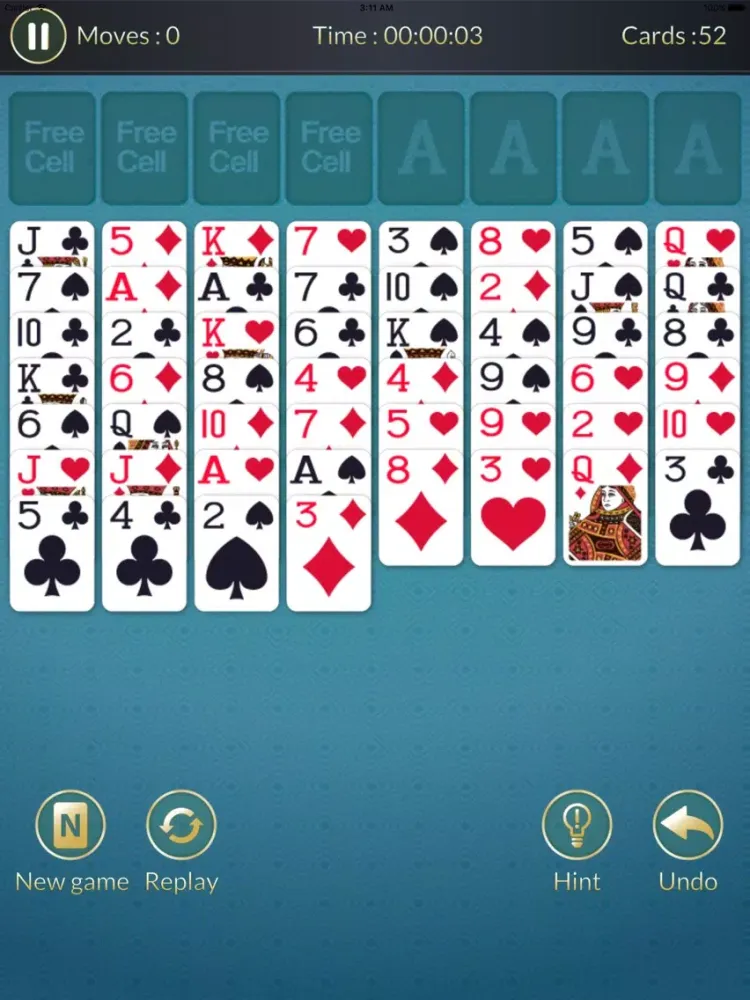 Freecell - Solitaire card game puzzle iPad 應用截圖