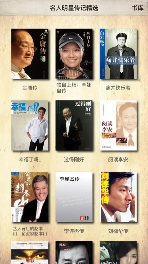 Tangkapan skrin 名人明星传记 - 知名艺人、主持人、体育明星的心路历程