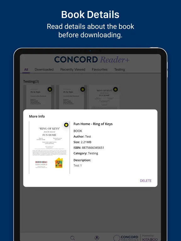 Concord Reader + iPad  スクリーンショット