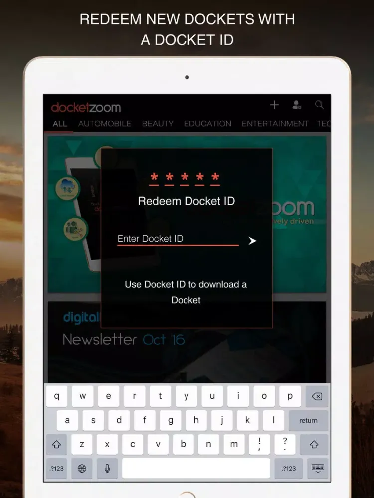 docketzoom iPad  Screenshots