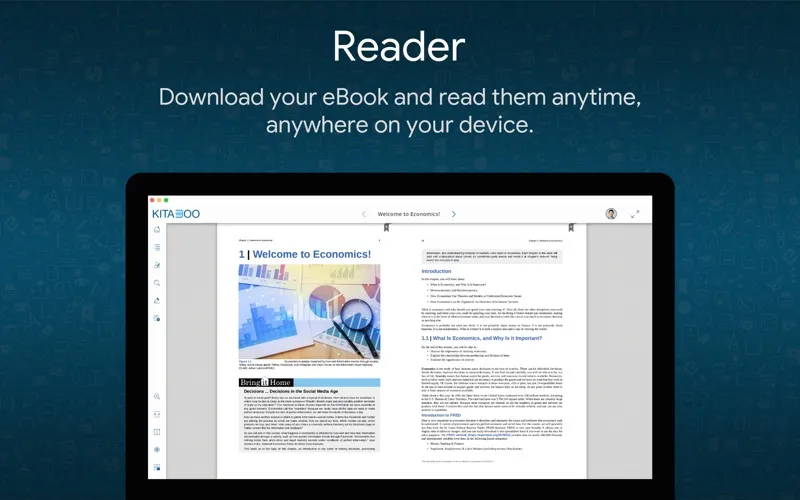 Tangkapan skrin Kitaboo Desktop Reader