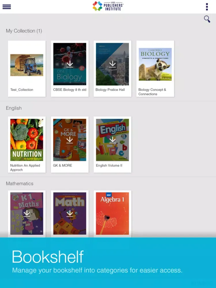 UBS eReader iPad  Screenshots