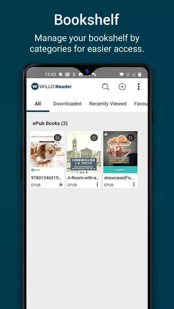 Capturas de tela do Willo Labs Mobile Reader