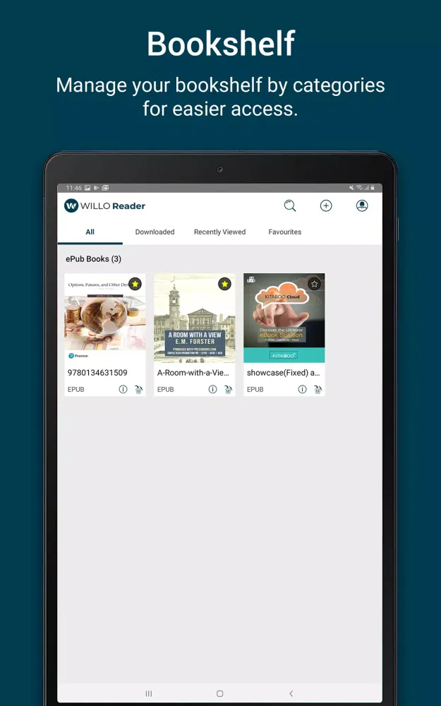 Capturas de tela do Willo Labs Mobile Reader
