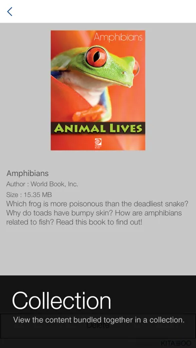 Capturas de tela do World Book eBook