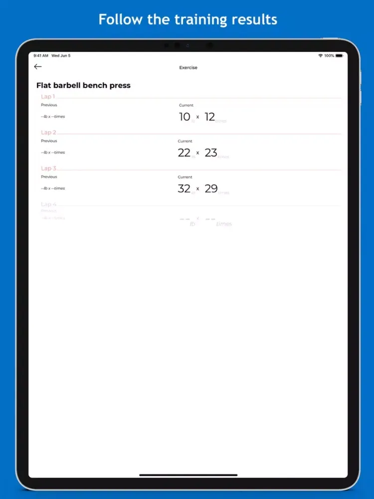 Fitum - gym tracker calendar iPad  Screenshots